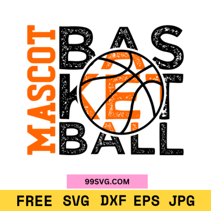Mascot Basketball SVG PNG Perfect for Cricut & Silhouette