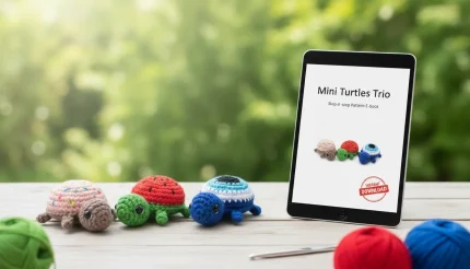 Mini Turtle Crochet Pattern amigurumi keychain toy