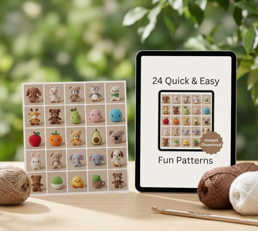 24 Quick, Fun & Easy Crochet Patterns bundle.