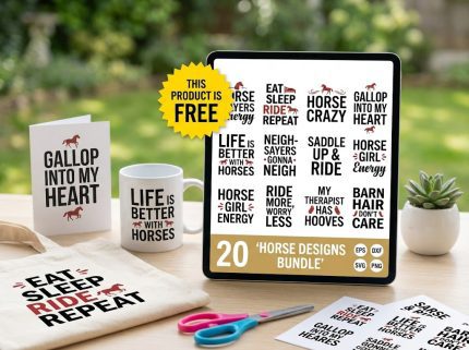 Free Horse Quotes Bundle equestrian designs.