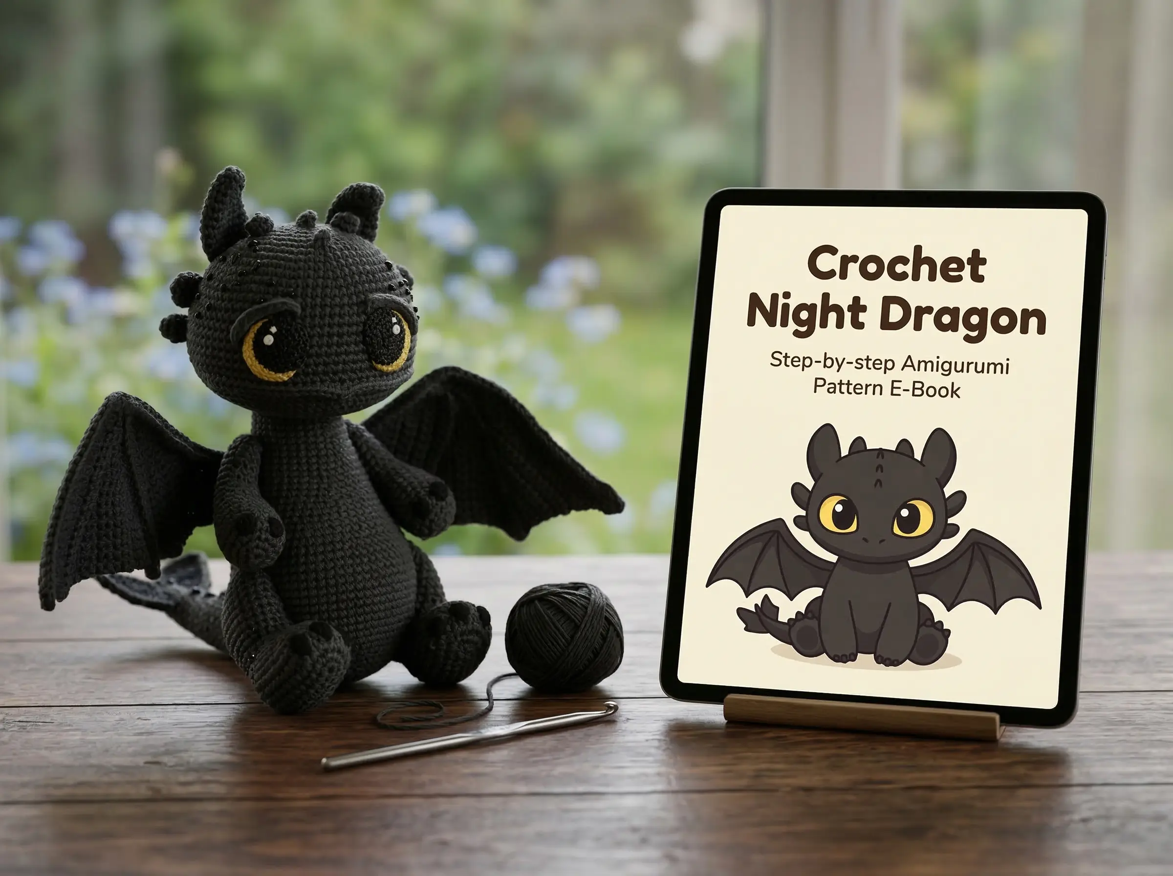 Crochet Night Dragon Crochet Night Dragon Pattern finished amigurumi