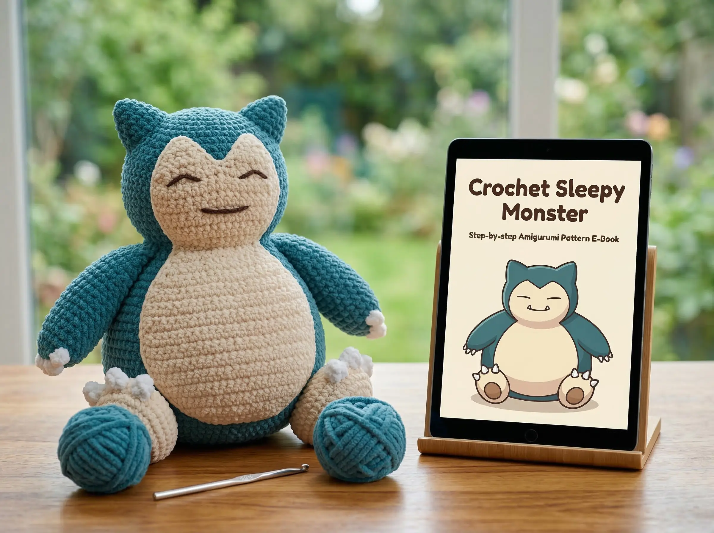 Crochet Sleepy Monster Pattern Crochet Sleepy Monster Pattern finished amigurumi