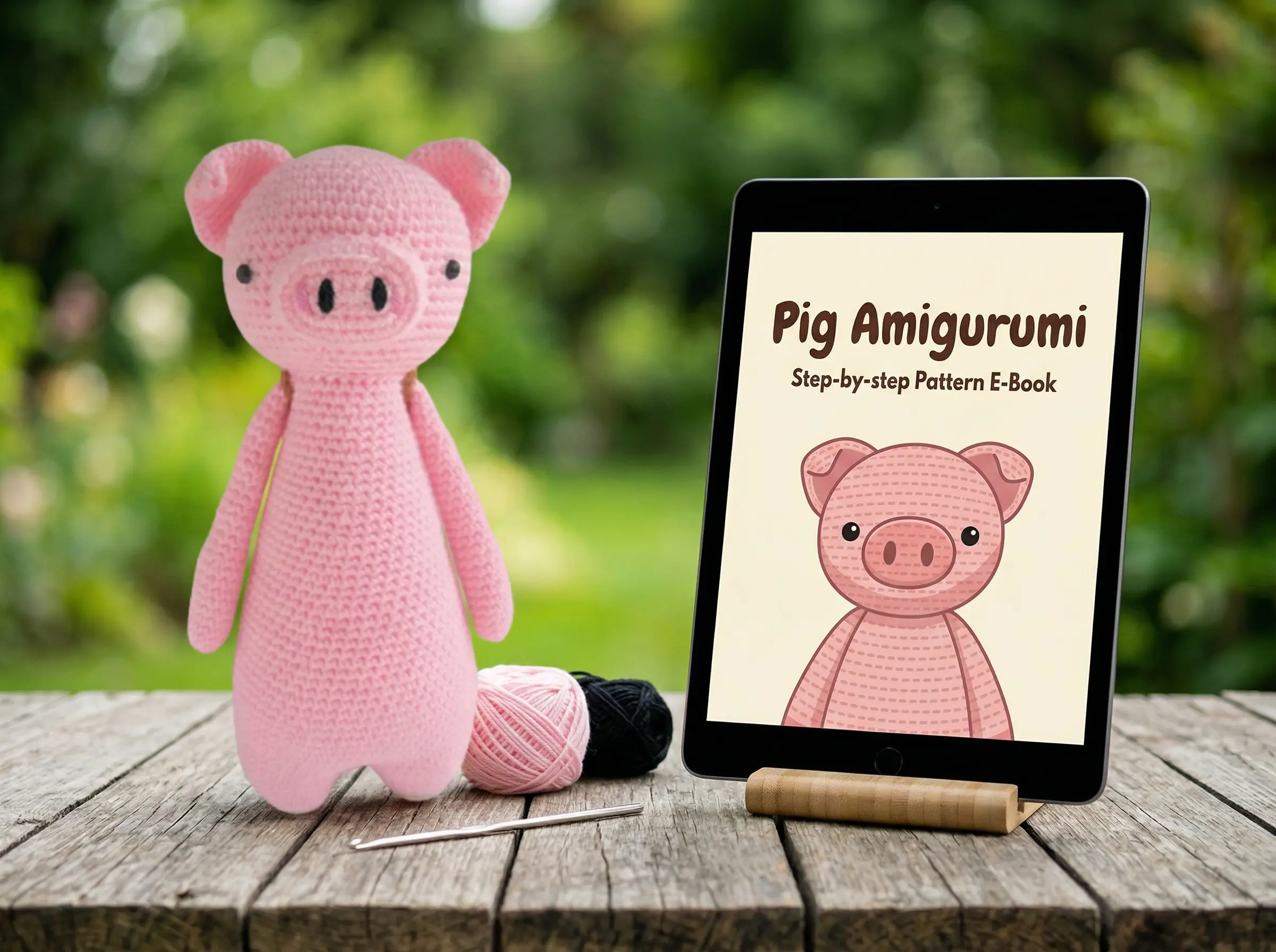 PINK PIG Amigurumi Pattern PINK PIG Amigurumi Pattern finished toy.