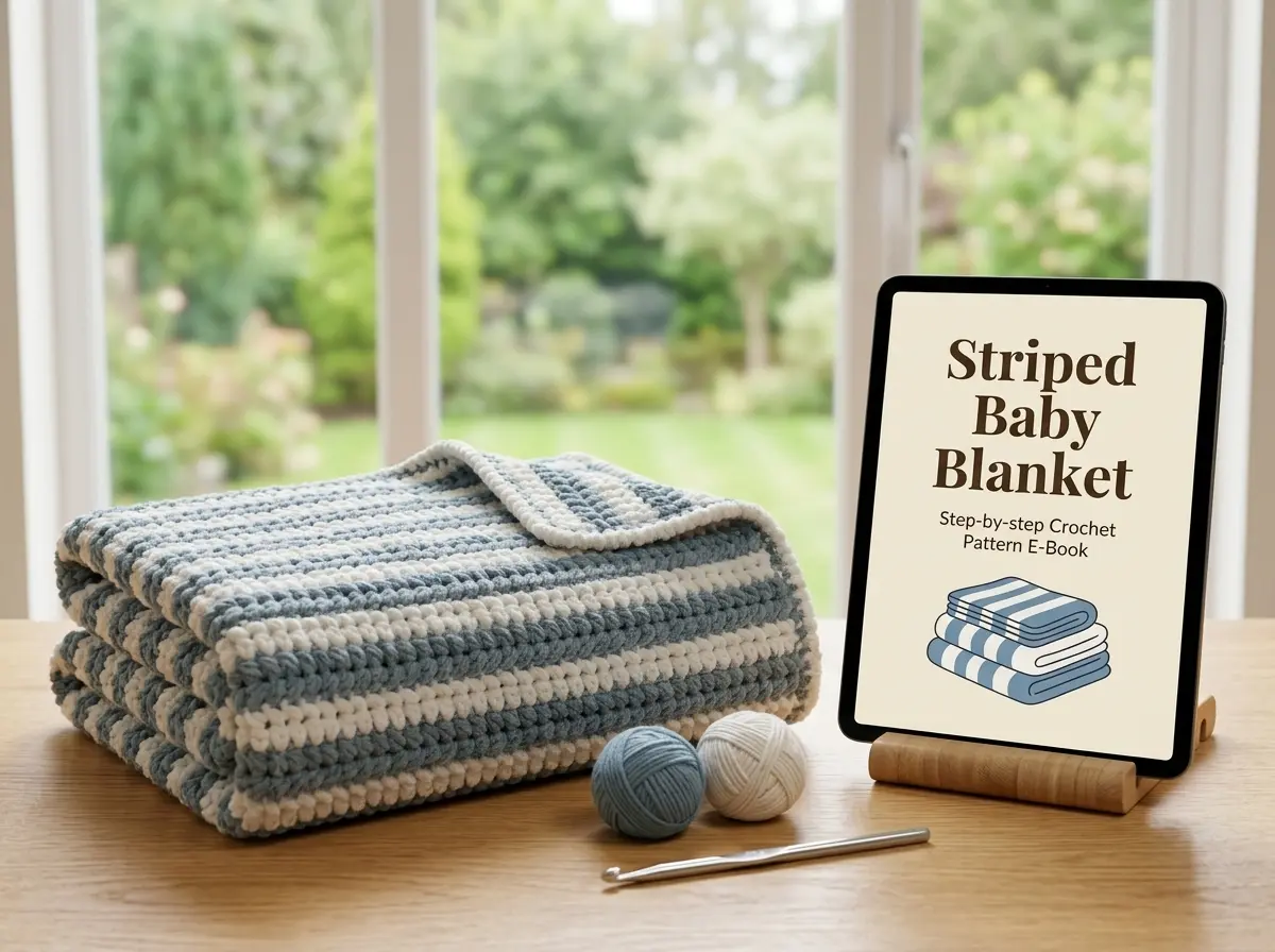 Striped Baby Blanket Pattern Striped Baby Blanket Pattern finished crochet project