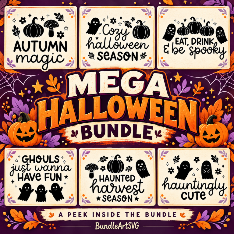 Mega Halloween Bundle — included design samples